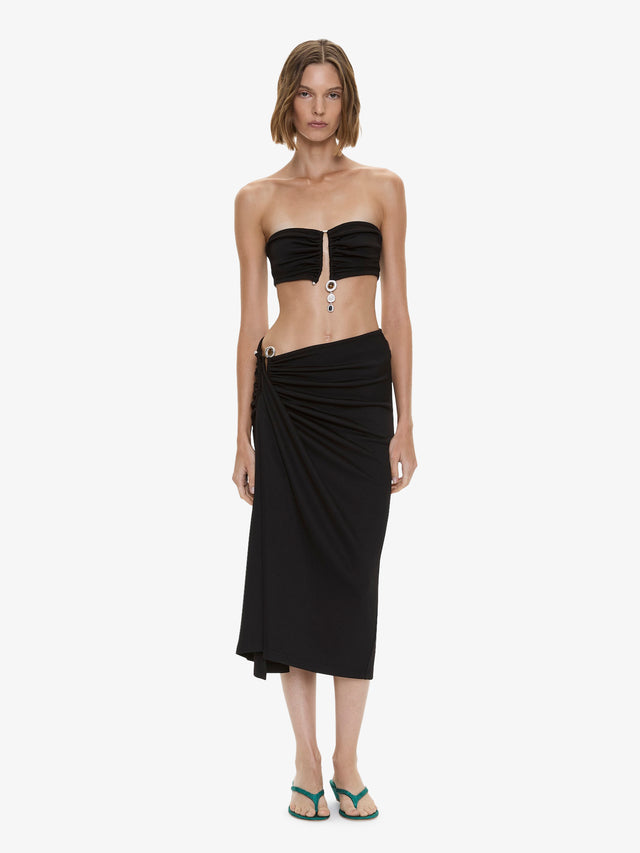 Droplet Crystal Clasp Cascade Skirt