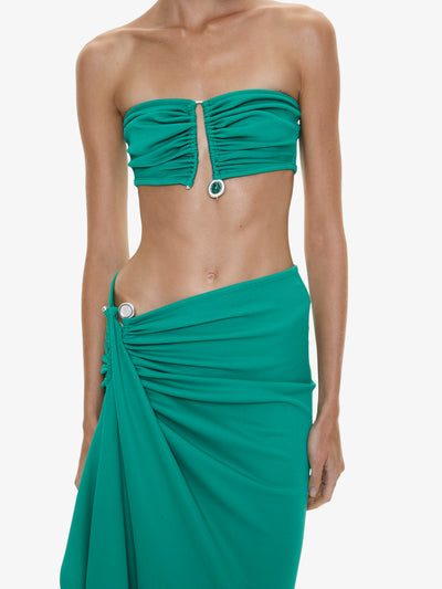 Droplet Crystal Clasp Cascade Skirt