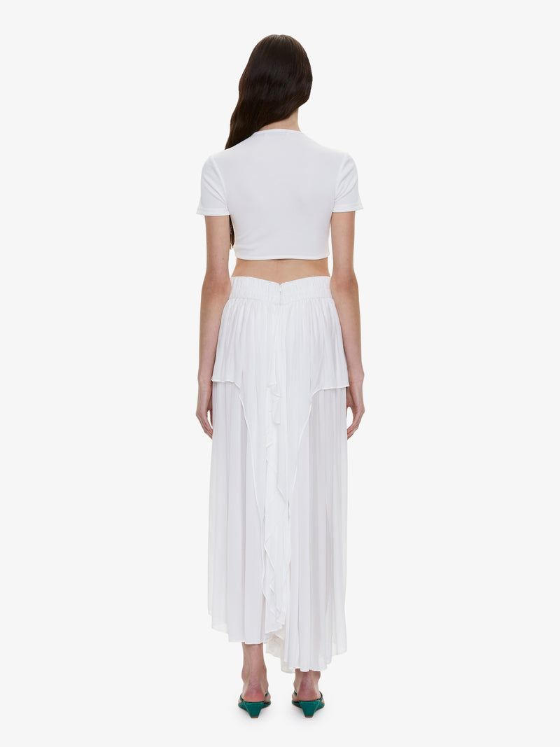 Droplet Crystal Pendant Ruched Tee - Image 5