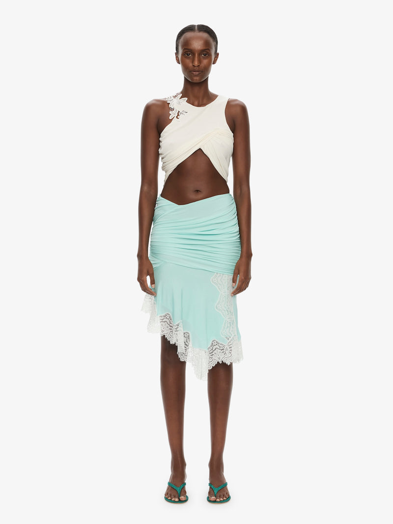 Incline Gathered Skirt - Image 1