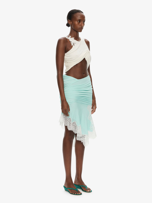 Hibiscus Embroidered Fold Up Tank