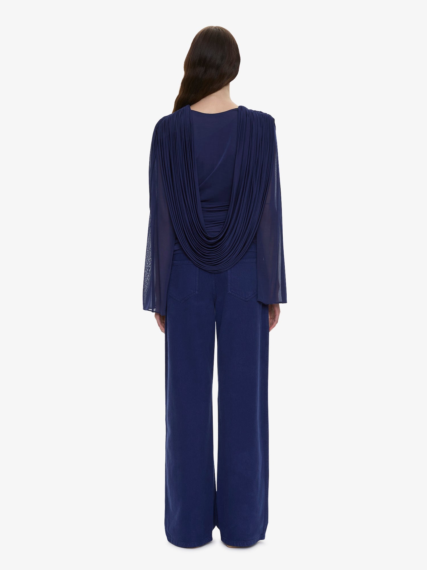 Ripple Drape Long Sleeve Top