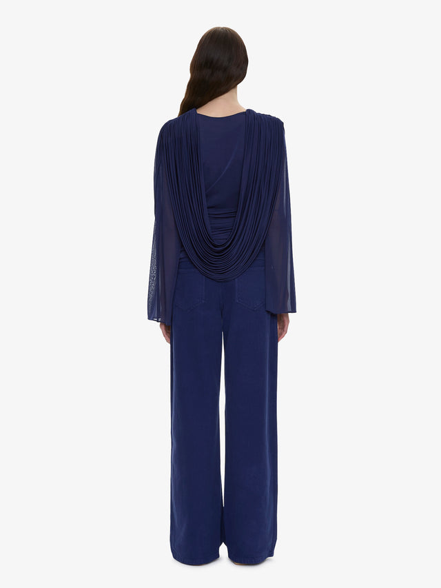 Ripple Drape Long Sleeve Top
