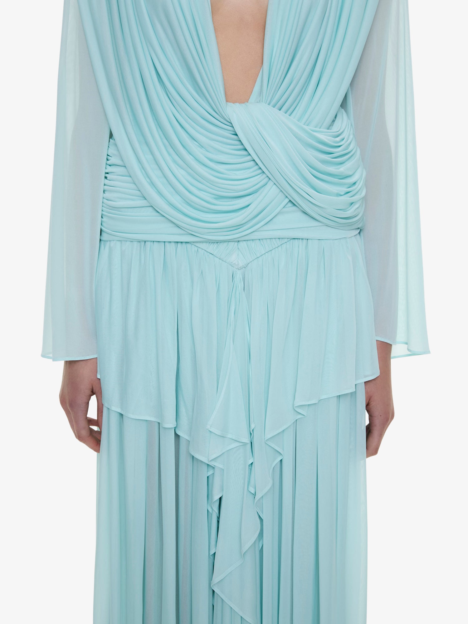 Ripple Drape Long Sleeve Top