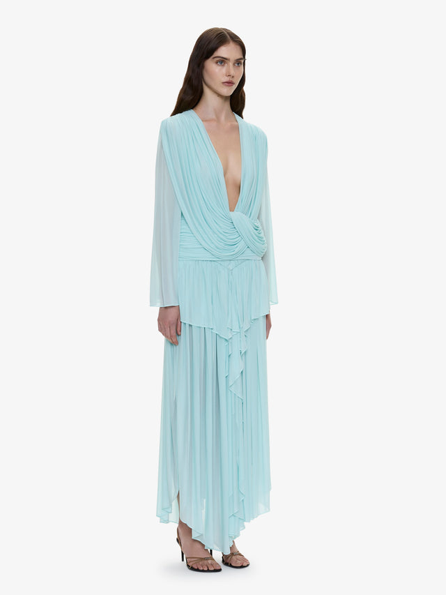 Ripple Drape Long Sleeve Top