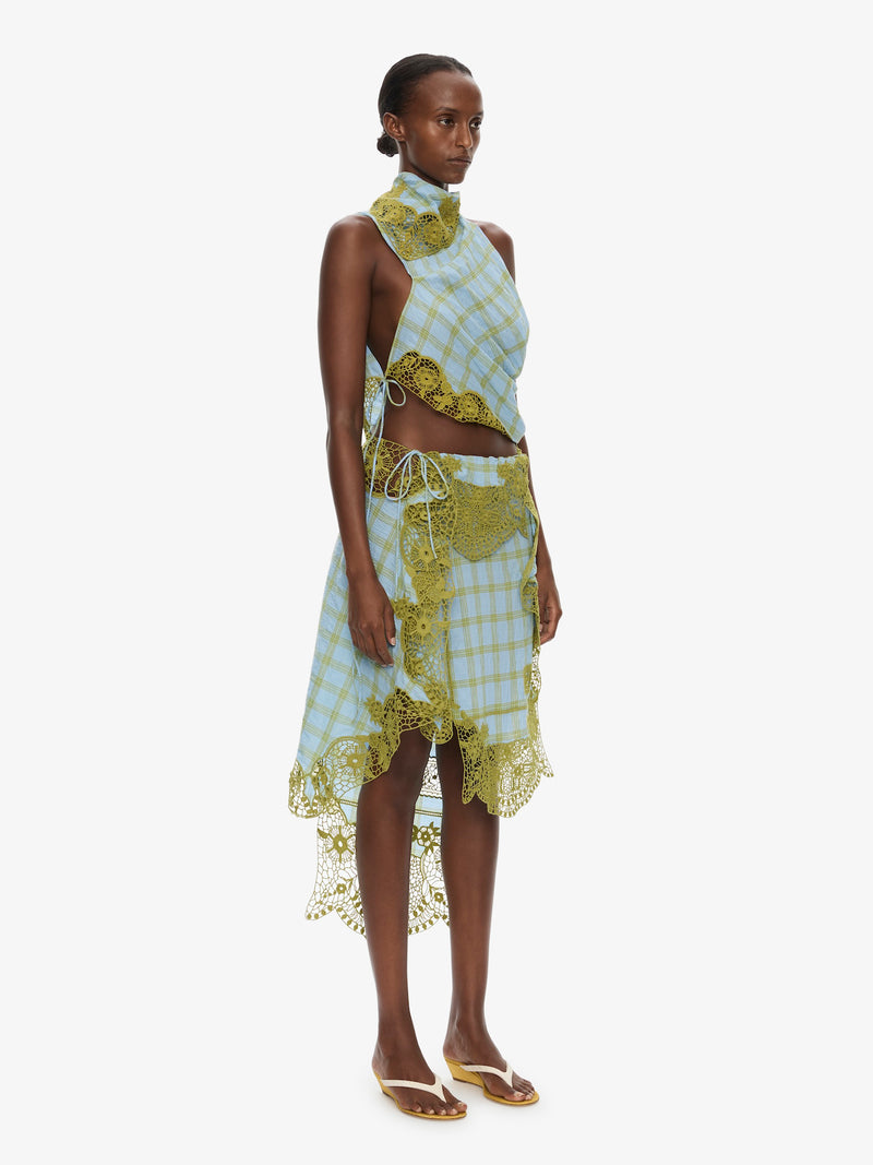 Embroidered Handkerchief Envelope Midi Skirt - Image 2