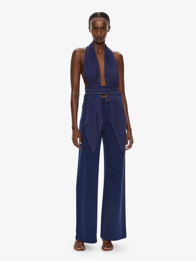 Scarf Draped Halter Top