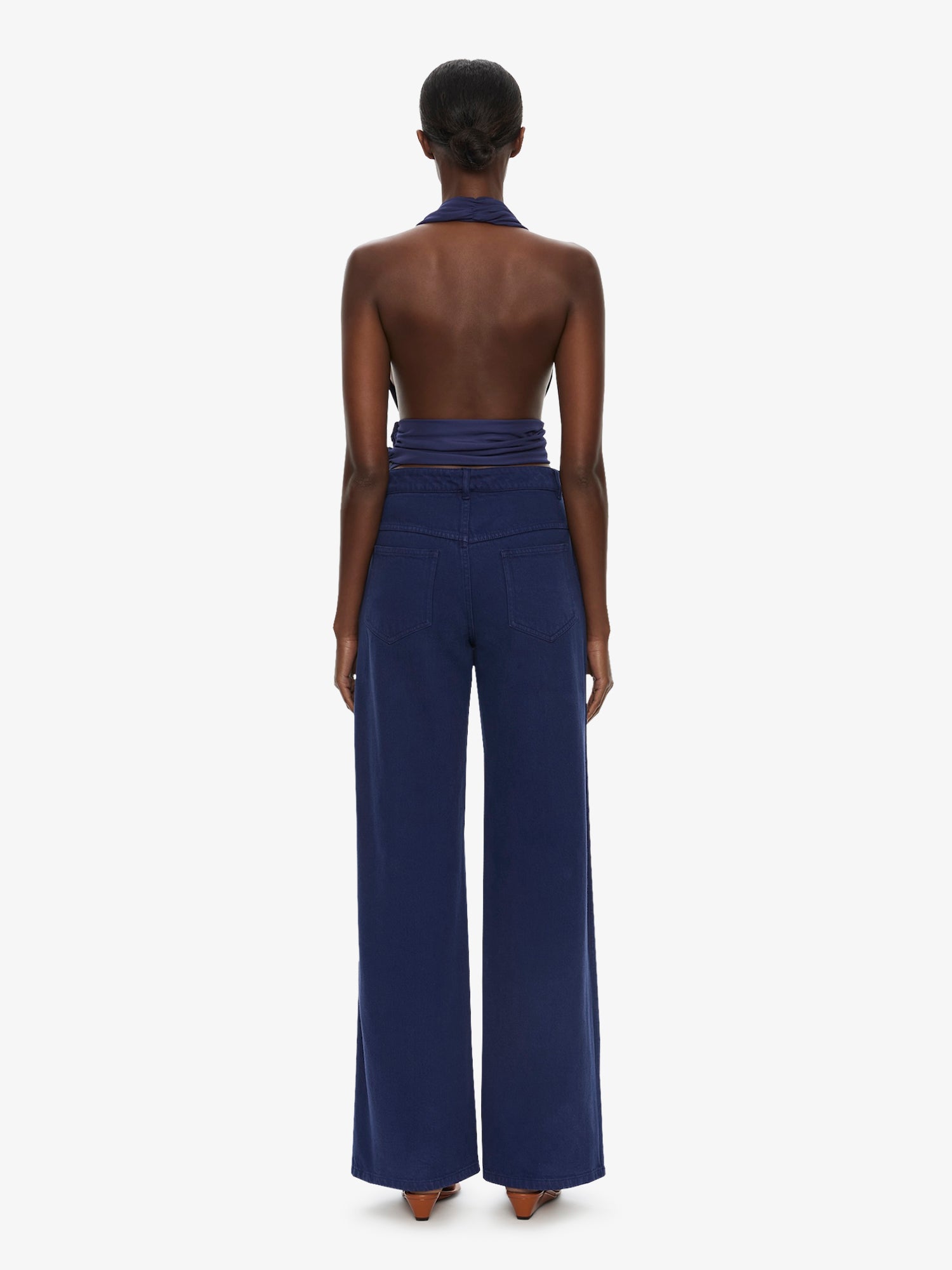 Scarf Draped Halter Top