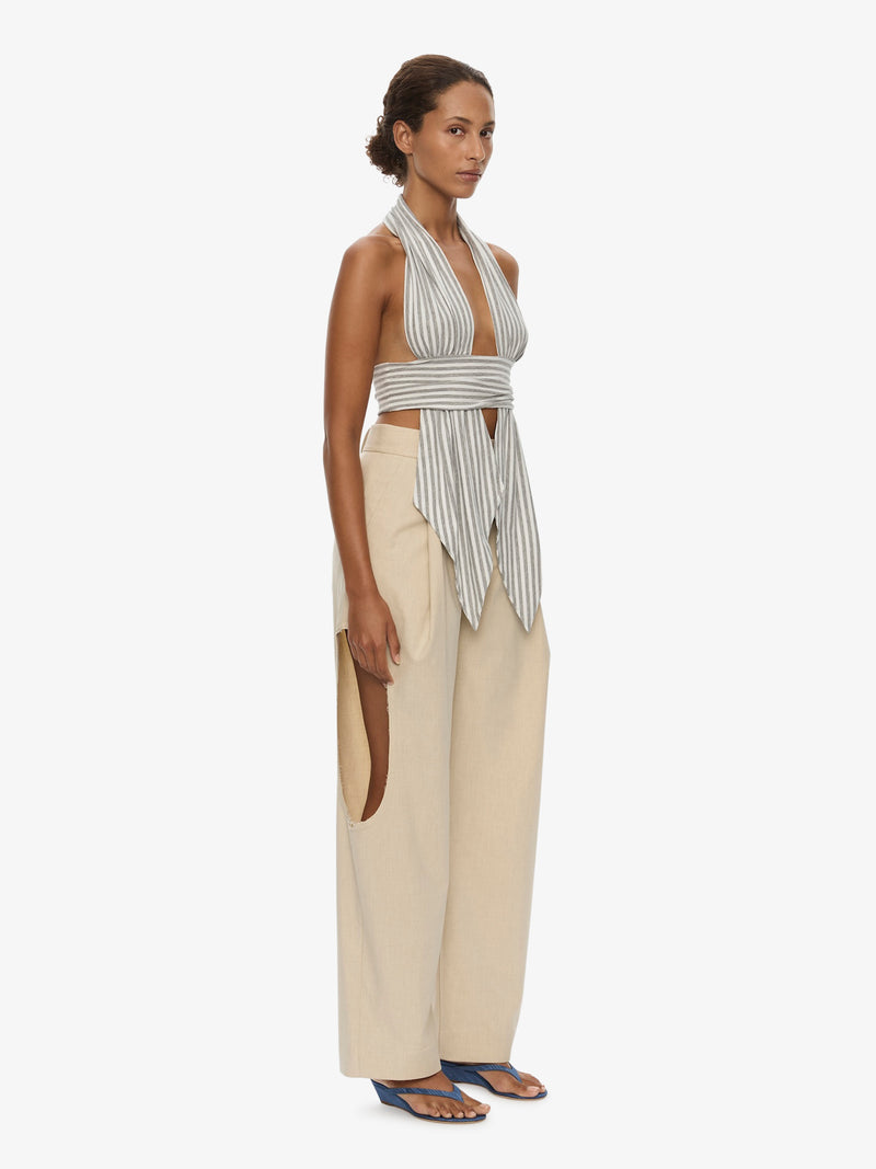 Scarf Draped Halter Top - Image 4