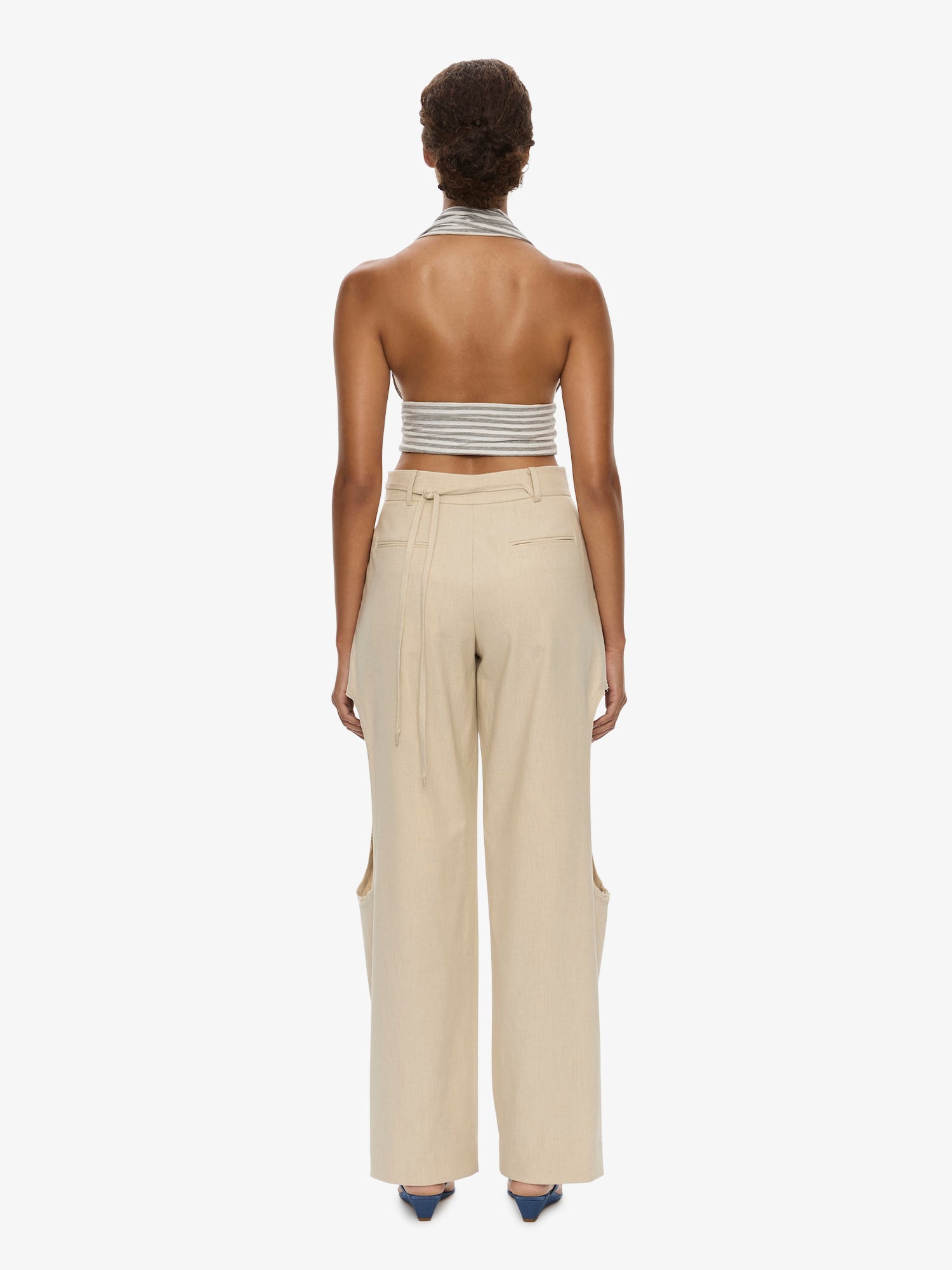Scarf Draped Halter Top