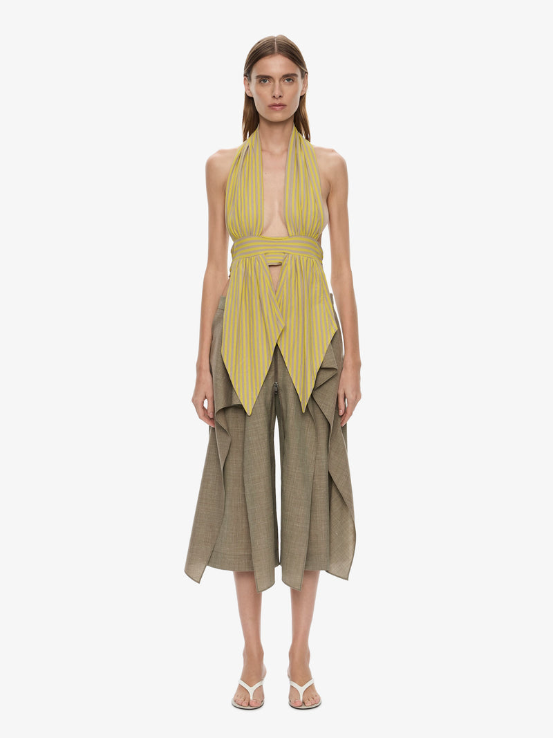 Scarf Draped Halter Top - Image 2