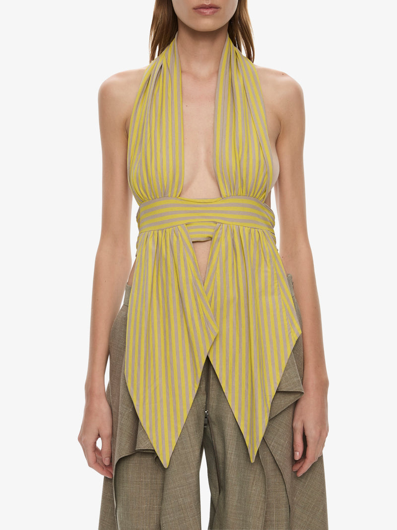 Scarf Draped Halter Top - Image 4