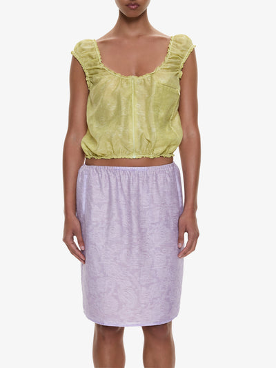 Light Leak Jacquard Slip Skirt
