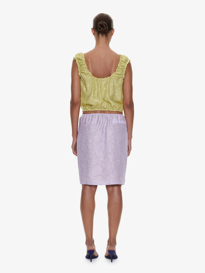 Light Leak Jacquard Zip Up Top