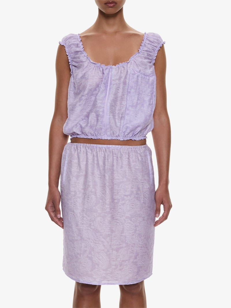 Light Leak Jacquard Zip Up Top - Image 3