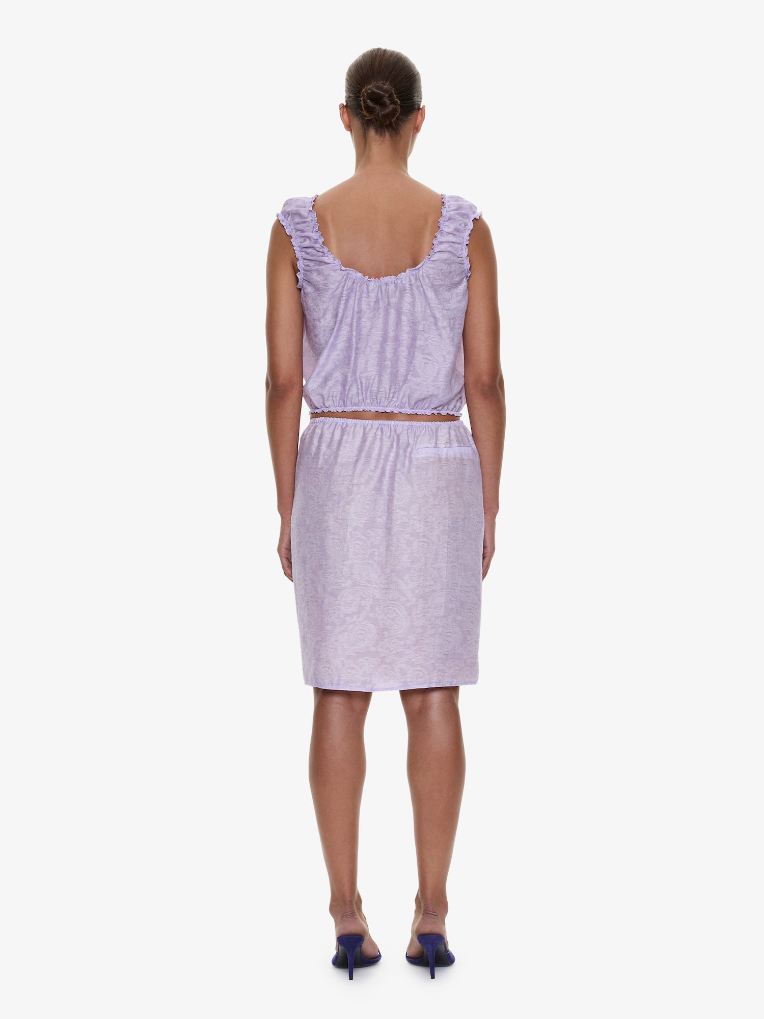 Light Leak Jacquard Zip Up Top