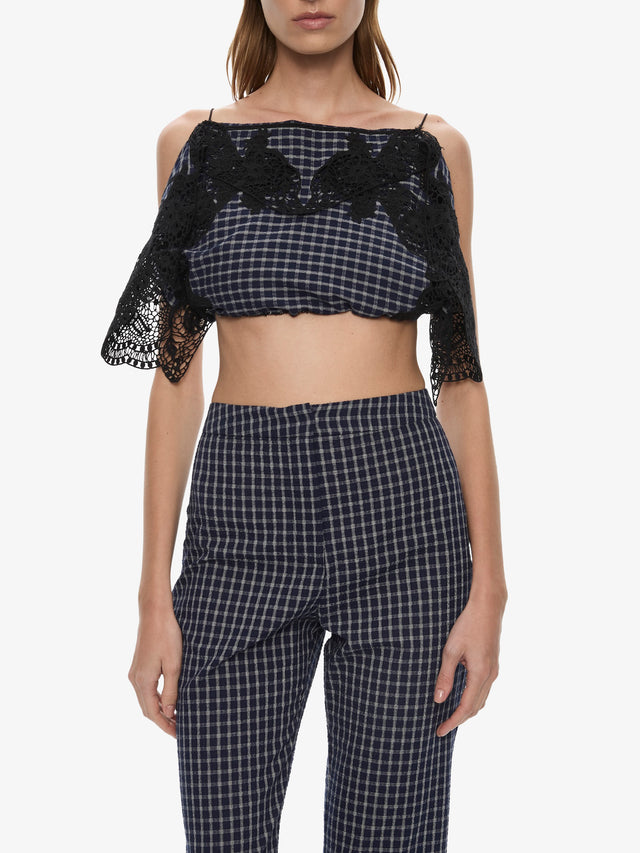 Maya Embroidered Handkerchief Trouser