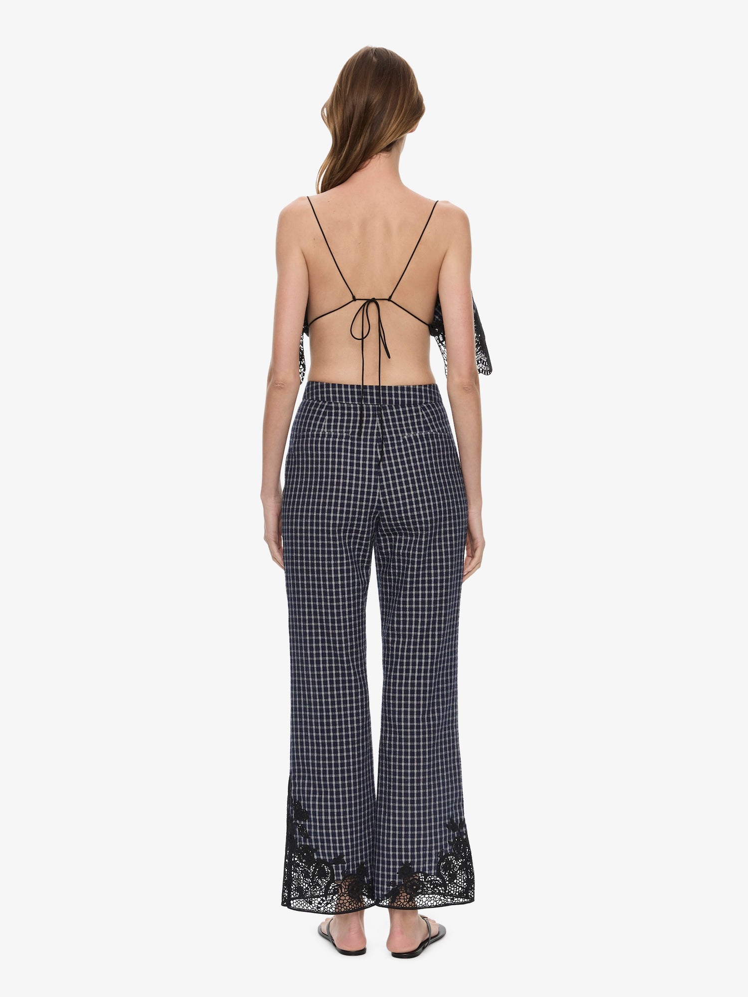 Maya Embroidered Handkerchief Trouser
