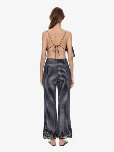 Maya Embroidered Handkerchief Trouser