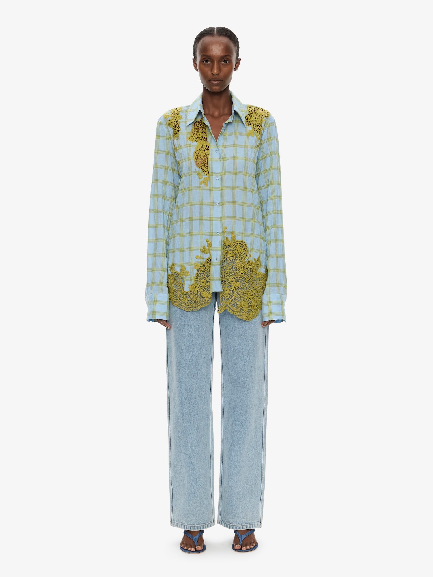 Maya Embroidered Handkerchief Shirt