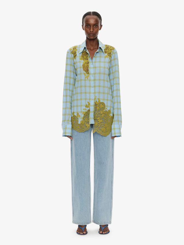 Maya Embroidered Handkerchief Shirt