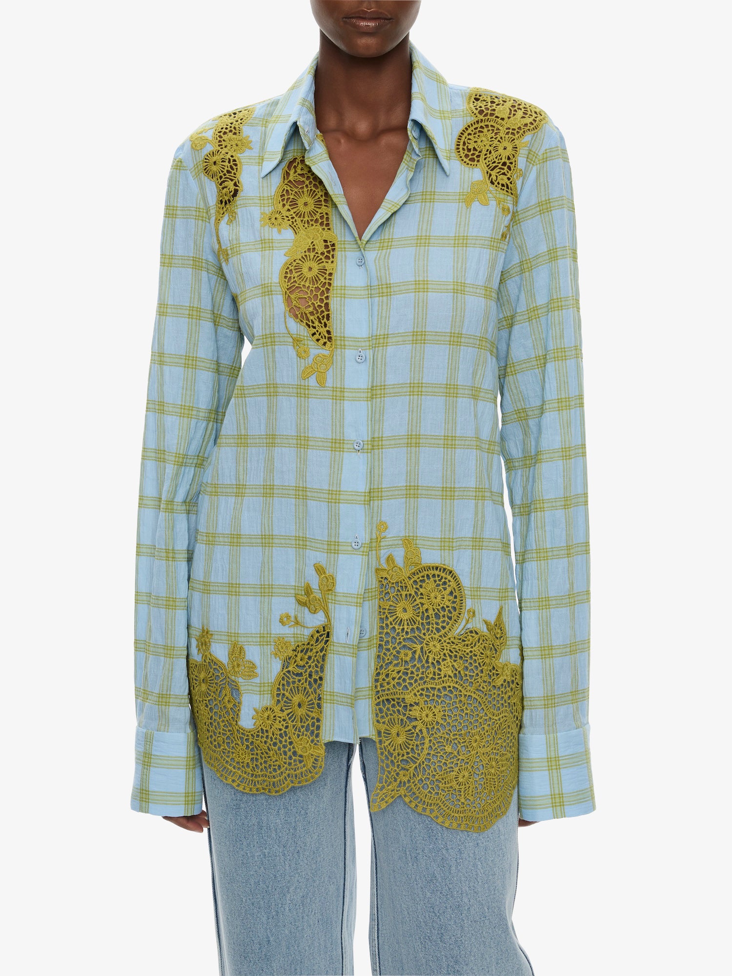 Maya Embroidered Handkerchief Shirt