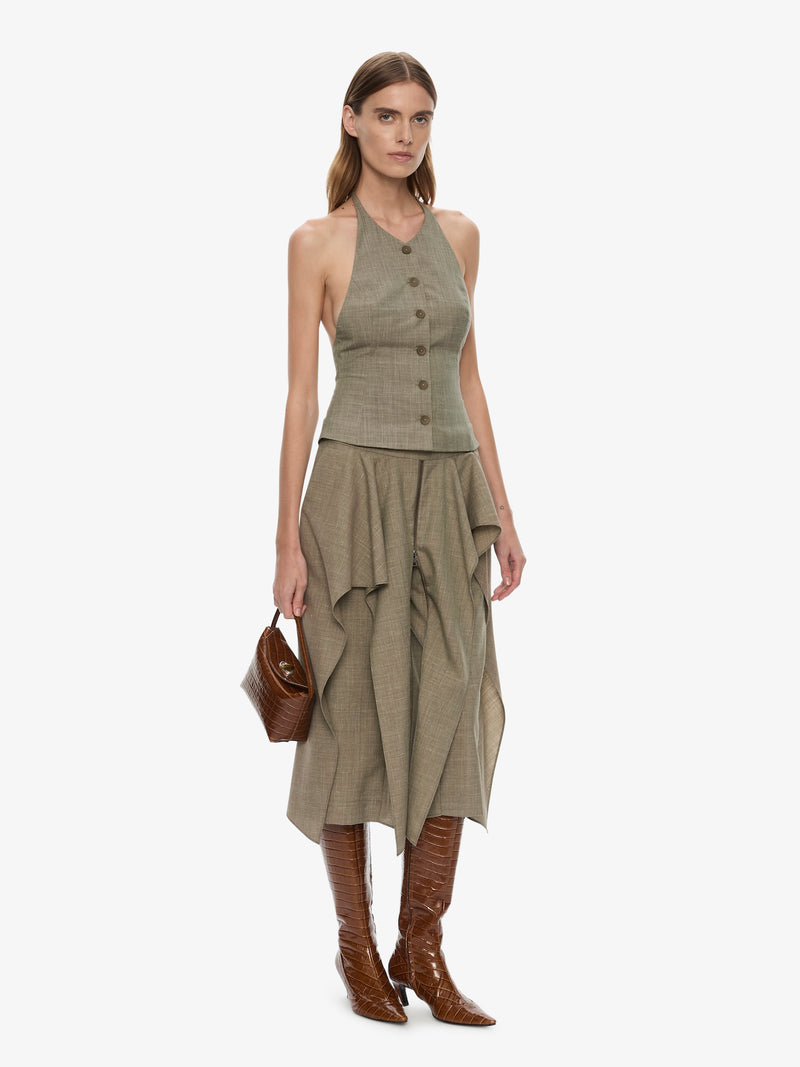 Tropical Wool Split Trouser Skirt - Image 2