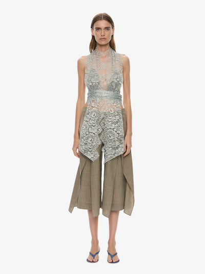 Moonlit Patina Lace Scarf Top