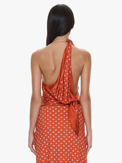 Bandana Scarf Tie Top
