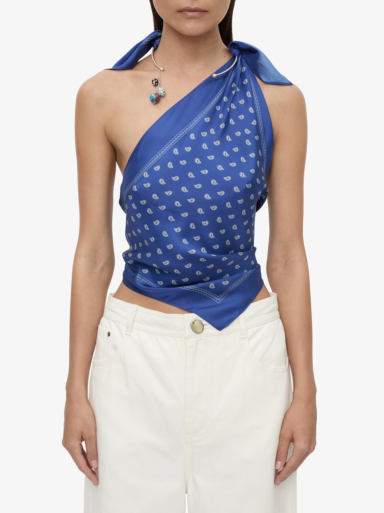 Bandana Scarf Tie Top