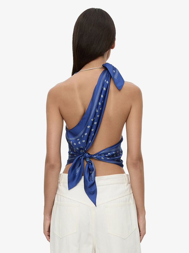 Bandana Scarf Tie Top