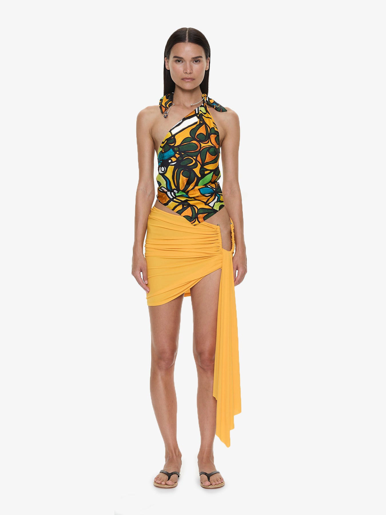 Tropic Nouveau Scarf Tie Top