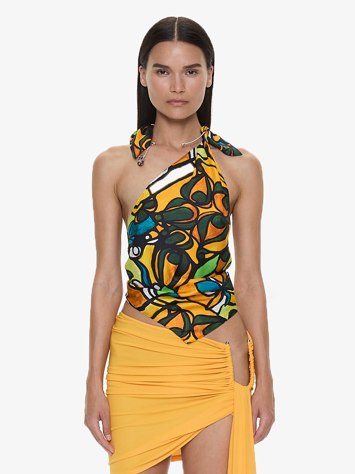 Tropic Nouveau Scarf Tie Top