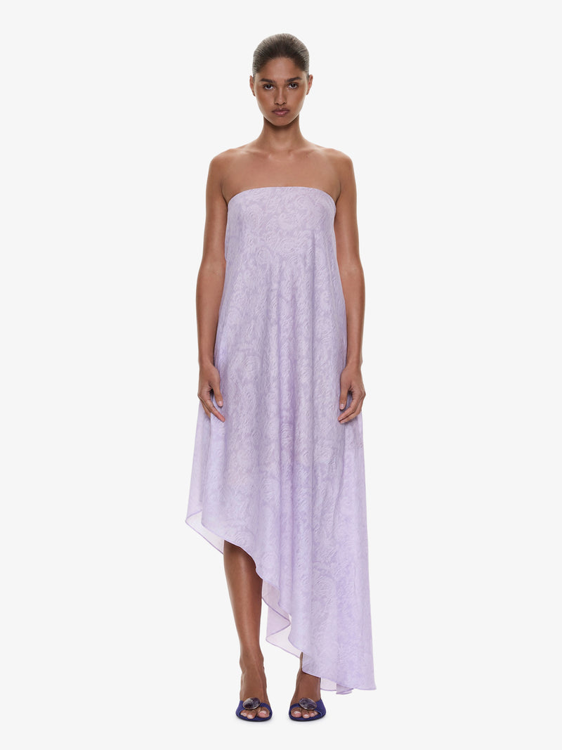 Light Leak Jacquard Cascade Strapless Dress - Image 1