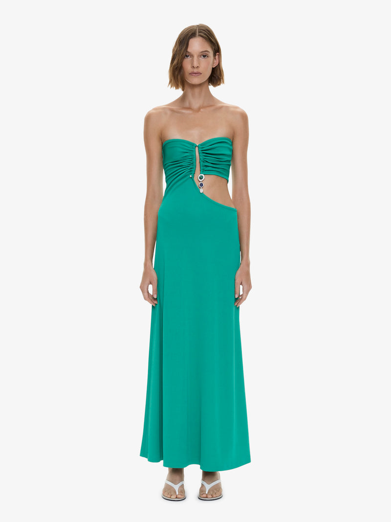 Droplet Crystal Pendant Strapless Dress - Image 1