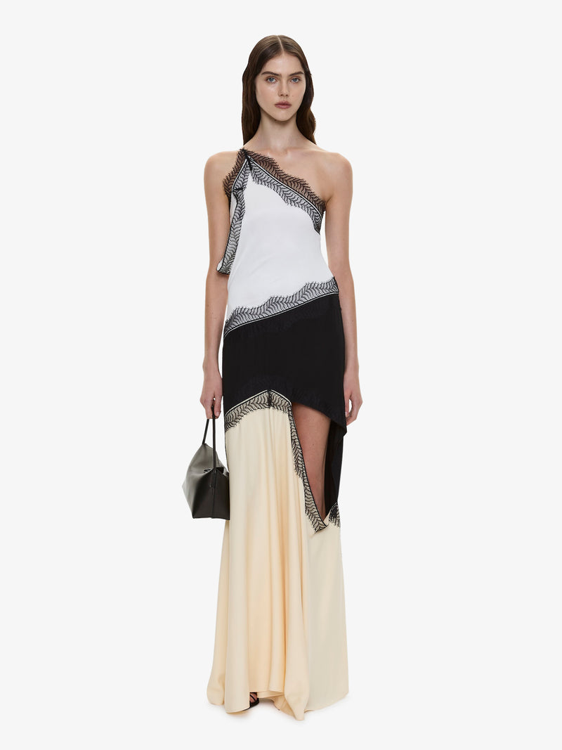 Keira Split Lace One Shoulder Cutaway Dress - Image 1