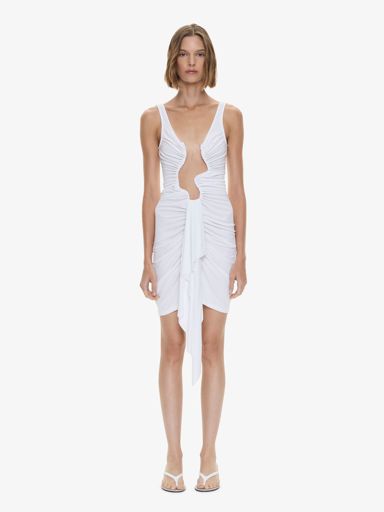 Salacia Jersey Drape Mini Dress