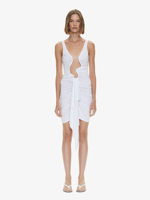 Salacia Jersey Drape Mini Dress