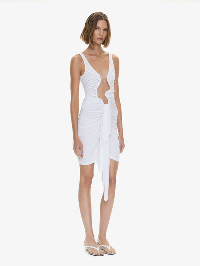 Salacia Jersey Drape Mini Dress