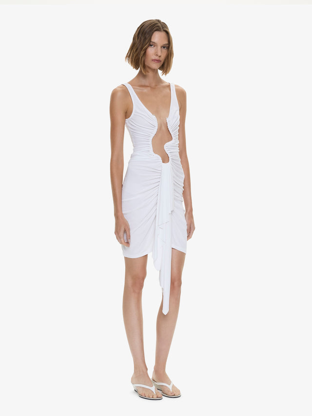 Salacia Jersey Drape Mini Dress