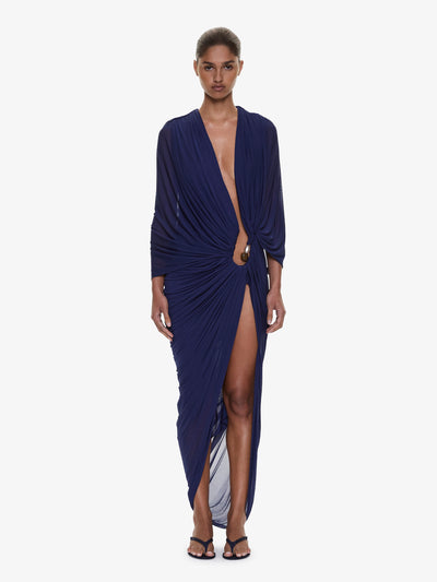 Helix Crystal Draped Dress