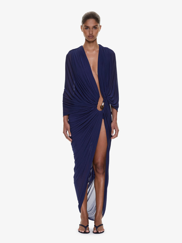 Helix Crystal Draped Dress