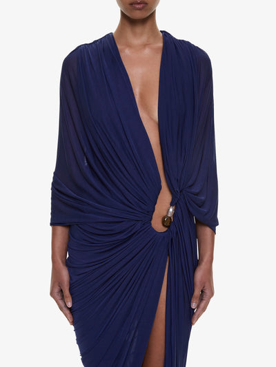 Helix Crystal Draped Dress
