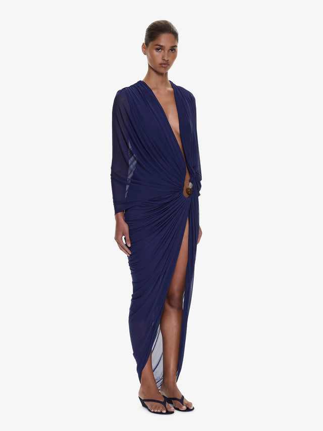 Helix Crystal Draped Dress
