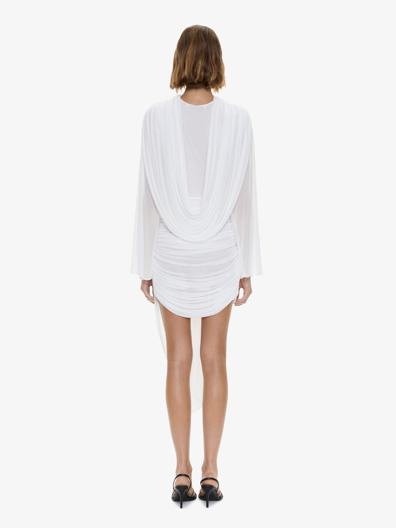 Ripple Drape Long Sleeve Mini Dress - Image 4