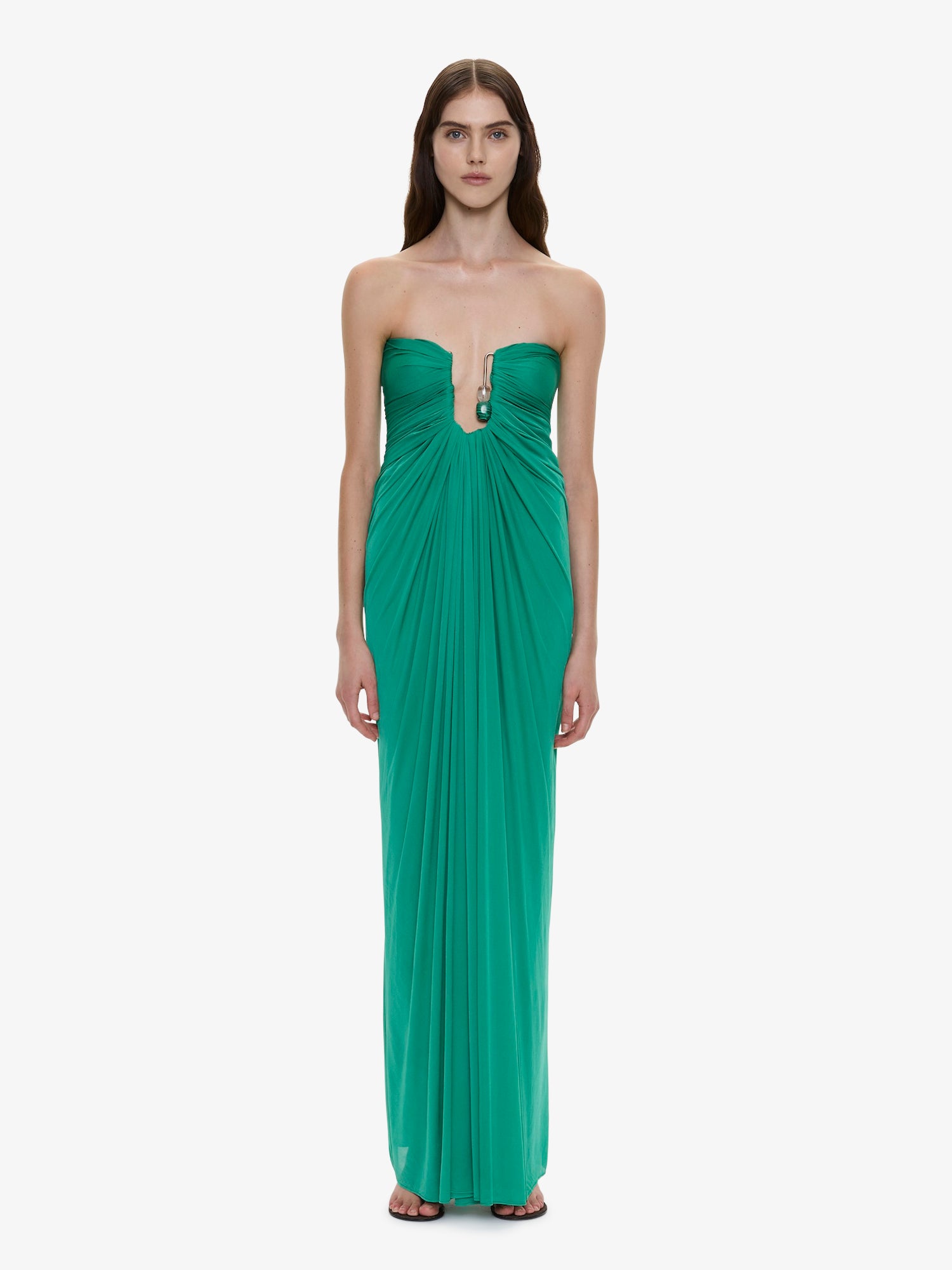 Helix Crystal Strapless Gown