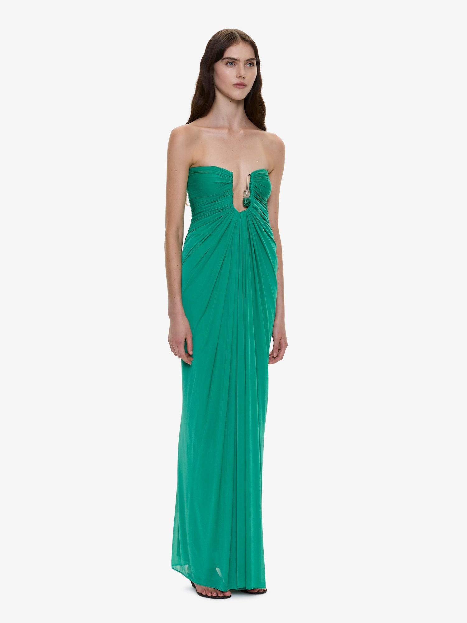 Helix Crystal Strapless Gown