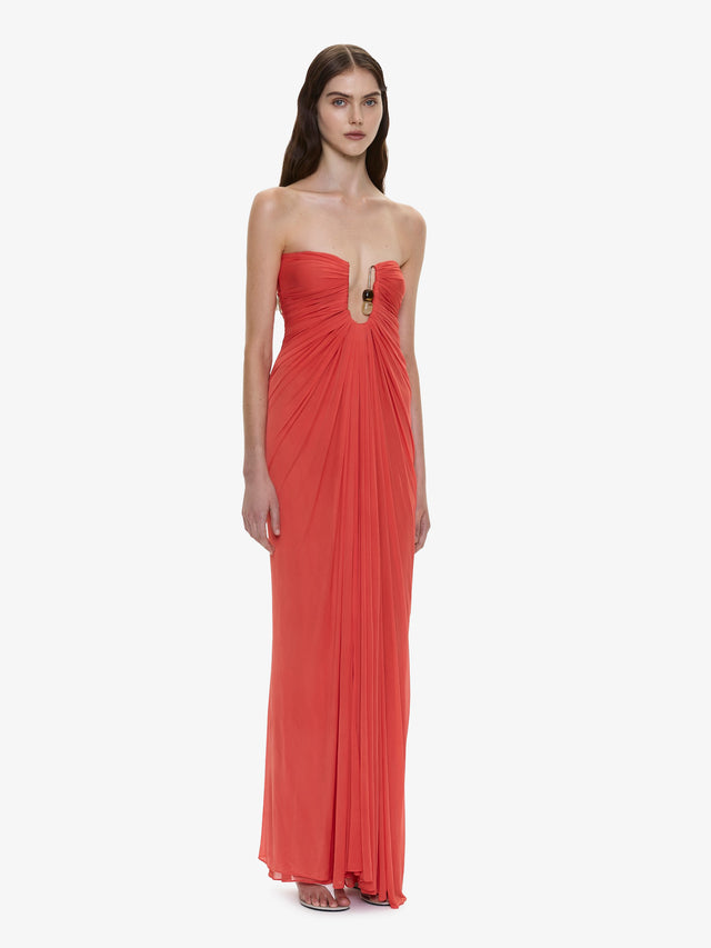 Helix Crystal Strapless Gown