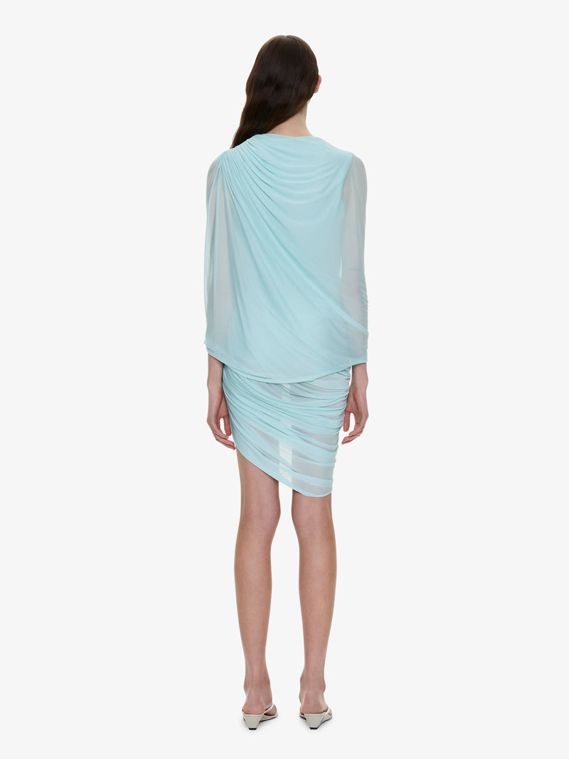 Helix Crystal Draped Mini Dress - Image 4