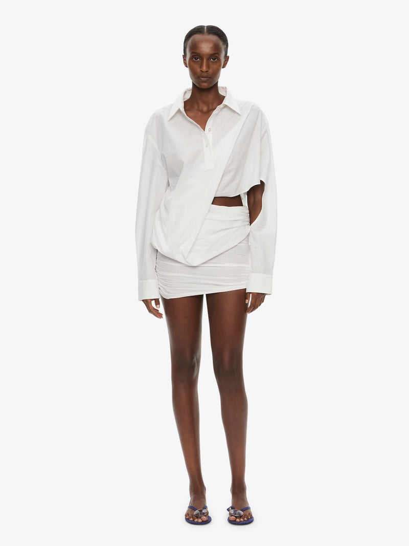 Aiba Draped Shirt Dress - Image 1